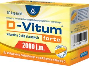 D-VITUM FORTE 2000 j.m witamina D dla dorosłych x 60 kapsułek