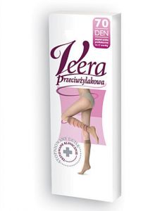 Veera Podkolanówki przeciwżylakowe 70 DEN kolor naturalny rozmiar 3/4 x 1 para