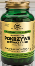 SOLGAR Pokrzywa wyciąg z liści x 60 kapsułek