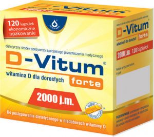 D-VITUM FORTE 2000 j.m witamina D dla dorosłych x 120 kapsułek