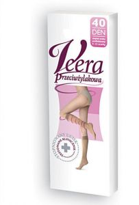 Veera Podkolanówki przeciwżylakowe 40 DEN kolor naturalny rozmiar 3/4 x 1 para