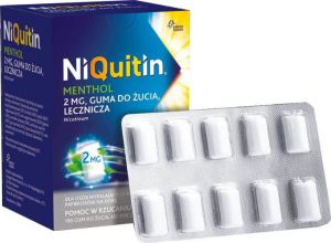 NiQuitin Menthol guma do żucia 2mg x 100 sztuk