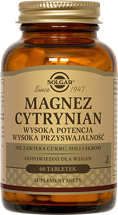 SOLGAR Magnez cytrynian x 60 tabletek