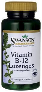 SWANSON Vitamin B-12 1000mcg x 250 tabletek do ssania