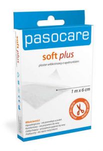 Pasocare Soft Plus plaster włókninowy z opatrunkiem 1m x 6cm