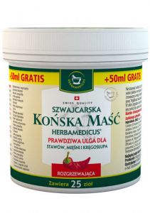 Maść końska rozgrzewająca szwajcarska 500ml + 50ml gratis!