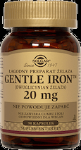 SOLGAR Żelazo Gentle Iron - łagodny preparat żelaza 20mg x 90 kapsułek
