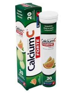 Calcium C Forte smak pomarańczowy x 20 tabletek musujących
