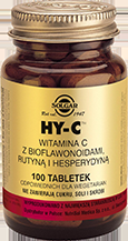 SOLGAR Hy-C 600mg witaminy C z bioflawonoidami, rutyną i hesperydyną x 100 tabletek