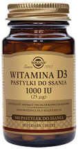 SOLGAR Witamina D3 25mcg 1000 IU x 100 pastylek do ssania