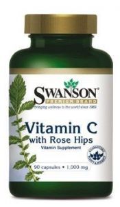 SWANSON Witamina C 1000mg z dziką różą x 90 kapsułek