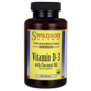 SWANSON Witamina D3 2000j.m z olejem kokosowym x 60 kapsułek
