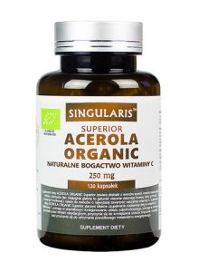 SINGULARIS Acerola organiczna 17% 250mg x 120 kapsułek