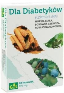 DLA DIABETYKÓW Morwa Biała, Borówka czernica, Kora cynamonowca x 48 kapsułek