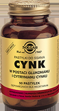 SOLGAR Cynk do ssania x 50 pastylek