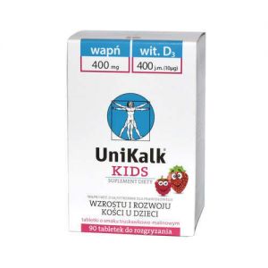 UniKalk Kids tabletki do rozgryzania x 90 sztuk